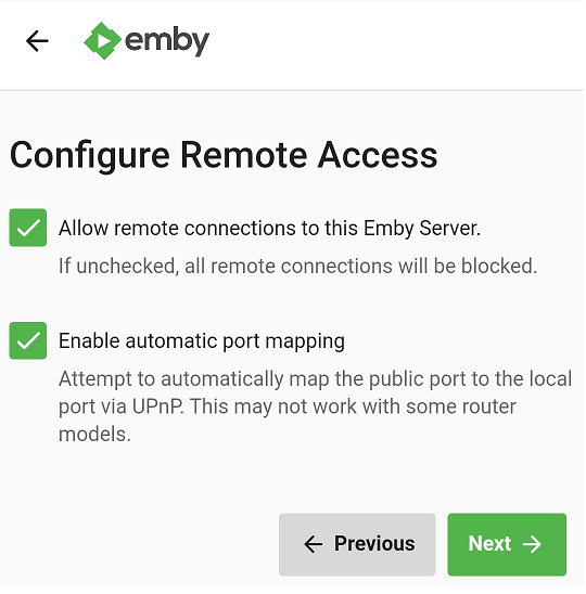 Emby Server Remote Access